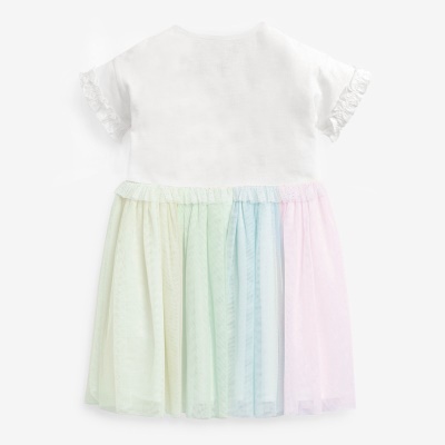 Petite robe maven pour enfants patchwork filé motif imprimé couleur