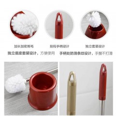 Brosse de toilette à support et réservoir de retention