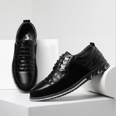 Chaussures en cuir casual à tête ronde confortable pour hommes