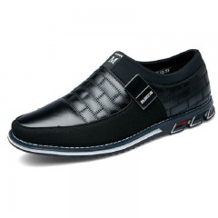 Chaussures en cuir casual à tête ronde confortable pour hommes