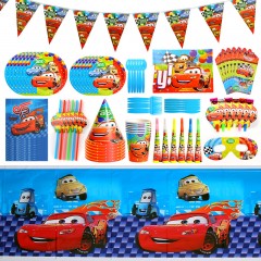 Ensemble de vaisselles en papier jetable de fête motif FLASH MC QUEEN