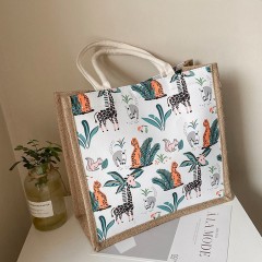 Femme fourre-tout toile fleurs de plantes couleur