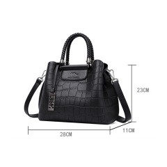 Sac à main pour femme en cuir composite avec poignée tressée