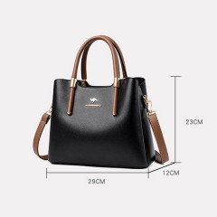 Sac à main pour femmes logo kangourou en cuir PU motif litchi
