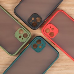Étui silicone de téléphone Apple transparent givré