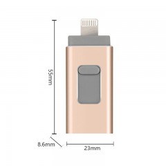 Clé USB-OTG IOS et Android portable 3 en 1
