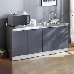 Évier rangement armoire tout-en-un en acier inoxydable