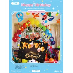 Ballon décoration happy birthday animaux aquatiquespour enfants