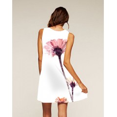 Robe avec col rond et bustier