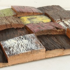 Panneaux muraux de fond en mosaïque de bois