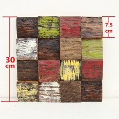 Panneaux muraux de fond en mosaïque de bois