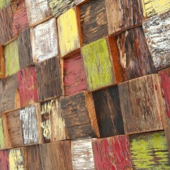Panneaux muraux de fond en mosaïque de bois