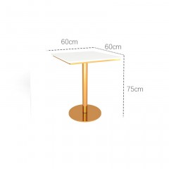 Table à manger en marbre et fauteuil avec support en fer forgé