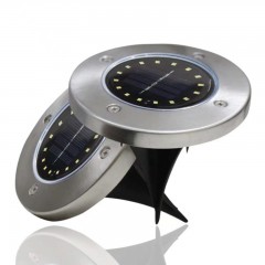 Lampe solaire spot extérieure pour chemin Acier inoxydable