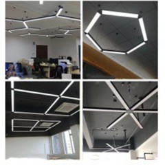 Plafonnier bande LED 24W noir