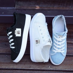 Chaussures en canvas pour femmes semelle en caoutchouc