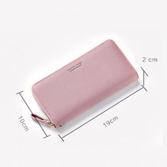 Portefeuille femme simple et long zippé