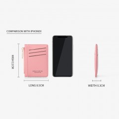 Portefeuille en cuir artificiel PU pour femme