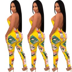 Combinaison moulante sexy à dos nu