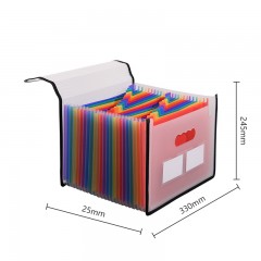 Porte-documents en plastique avec bouton pression multi- compartiments
