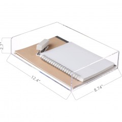 Support de rangement de documents en acrylique transparent 31.5 * 22.2 * 6.8cm