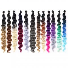 Extension de cheveux ondulés 22 pouces fibre haute température