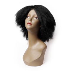 Perruque synthétique de 12 pouces aux cheveux ondulée , duveteux et moelleuse