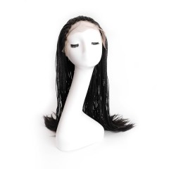 Perruque synthétique 24 pouces aux cheveux long et lisses  résistant à la chaleur