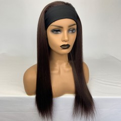 Perruque bandeau en fibre synthétique de haute qualité cheveux longs et raides