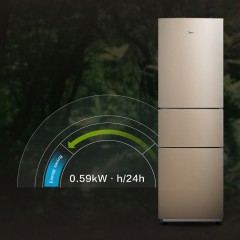 Midea BCD-215WTM(E) Réfrigérateur 3 portes sans bruit Dégivrage automatique 215L
