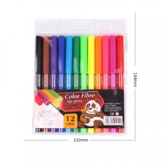 Set de stylos aquarelle avec boîtier en plastique de 12 couleurs