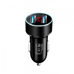 ZHONGXING Chargeur de voiture 3.1A double port USB LED affichage numérique