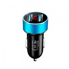 ZHONGXING Chargeur de voiture 3.1A double port USB LED affichage numérique