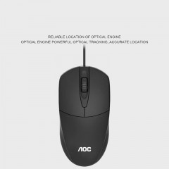 Pack clavier et souris filaire à port USB AOC finition noire