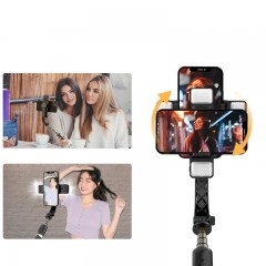 Perche de selfie Bluetooth avec trépied et double éclairage LED