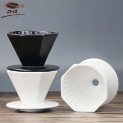 Tasse de filtre à café à la main Tasse de filtre à goutte en céramique octogonale épaissie en V