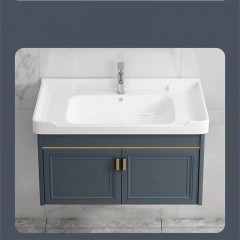 Ensemble des armoires de salle de bain miroir armoire combinée lavabo céramique Aluminium