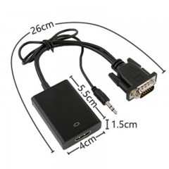 HOWEI Adapteur VGA vers HDMI avec câble audio 1080*1920