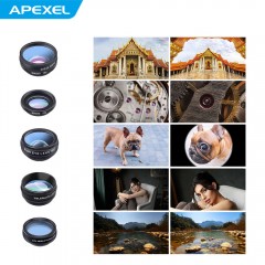 APEXEL APL-DG10 Kit Objectif 10 en 1 pour Smartphone universal avec Clip de 17mm