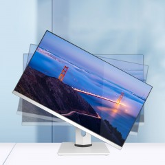 24pouce ordinateur de bureau rotatif tout en un (ordinateur+souris+clavier) Blanc