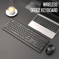 FOREV Clavier et souris sans fil avec touches concaves 2.4G