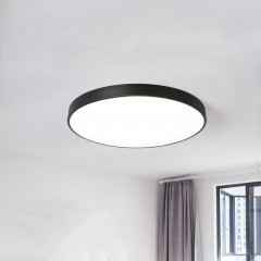 Lampe plafonnier à LED macaron rond tricolore avec changement de lumière tricolore