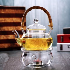 Théière transparente en verre résistant aux hautes températures  600ml