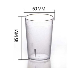 Gobelet transparent en plastique résistant aux hautes températures