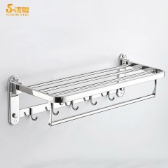 Porte serviette murale double couche en acier inoxydable