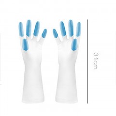 Gants de nettoyage en plastique imperméables