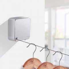 Corde à linge rétractable intérieur mural 304 acier inoxydable sans perforation