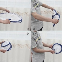 Filet de séchage suspendu coupe-vent double couche pliable