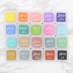 GLITTER Tampon encreur petite boîte carrée
