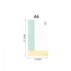 A5/A6 Papier de recharge pour carnet 6 anneaux